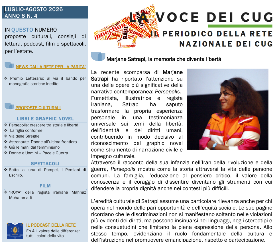 Copertina numero Luglio Agosto 2026 magazine la voce dei CUG